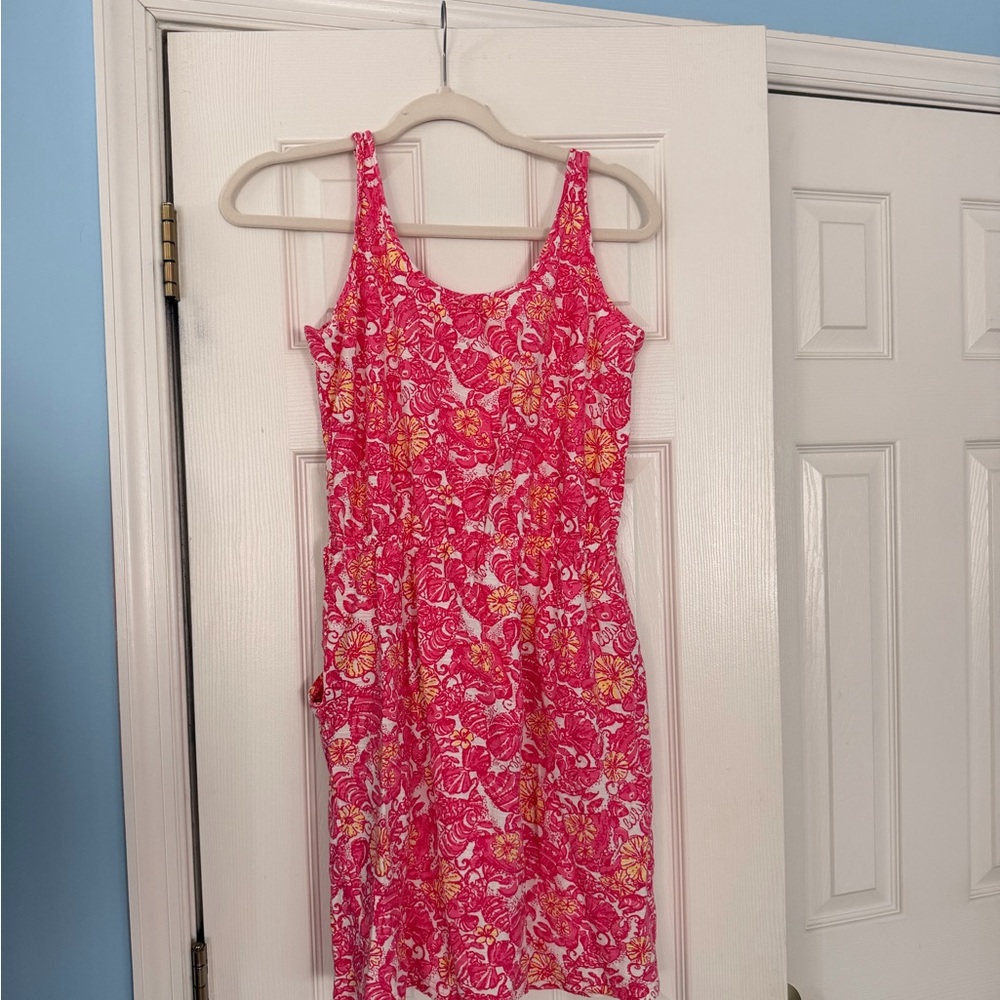 Lilly Pulitzer Pink Floral Sleeveless Dress Women’s Small Summer Resort - Picture 6 of 8